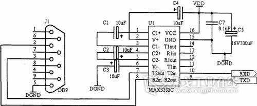 RS-232C与处理器的通信接口电路