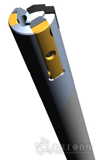 WP-ELB 10系列钻孔刀具  TBT的带可转位刀片的单边钻头包含可更换式硬质金属导向杆，以便在开孔过程中对刀具进行导向