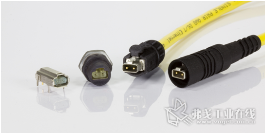 浩亭(PCB插口和电缆插头)采用M8外形尺寸的IP20和IP65/67单对连接器产品组合。