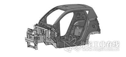 图1 全碳纤维车身本体+铝合金车架的车身结构方式