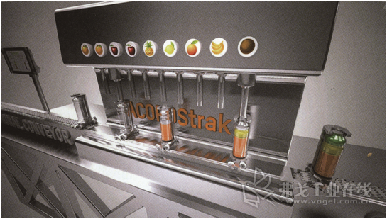 图4 以Acopostrak为基础，克朗斯公司开发的按需灌装方案可根据订单灌装个性化饮料