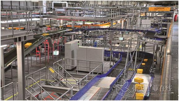 图2 DHL德国邮政集团公司新建分拣中心利用TSC分拣技术每小时能够完成50000件包裹的分拣