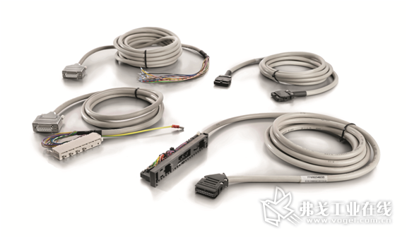 图2 PLC可编程序控制系统用的通用电缆减少了电气控制柜中的连接点数量，保证了高效、安全的电器柜制造