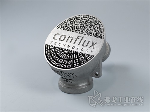 3D 打印 Conflux Core™热交换器的横截面(来源：EOS)